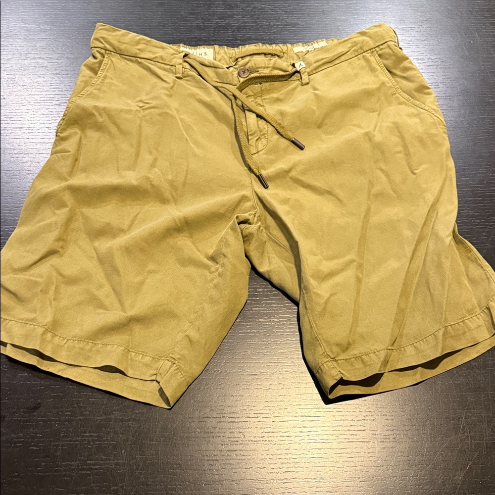 Myths Men's Khaki Flat Front Shorts